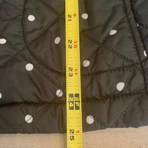 Black and White Polka Dot Puffer vest Talbots Size L Preppy career casual - Picture 8 of 16